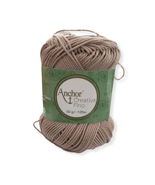 Gomitolo Cotone Anchor Creativa Fino 100%cotone 50gr, naturale n°257