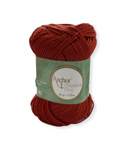 Gomitolo Cotone Anchor Creativa Fino 100%cotone 50gr, marrone n°388