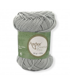 Gomitolo Cotone Anchor Creativa Fino 100%cotone 50gr, grigio n°398