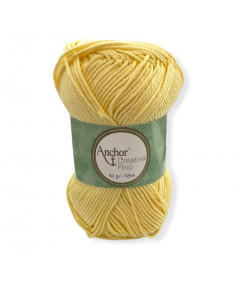 Gomitolo Cotone Anchor Creativa Fino 100%cotone 50gr, giallo n°403