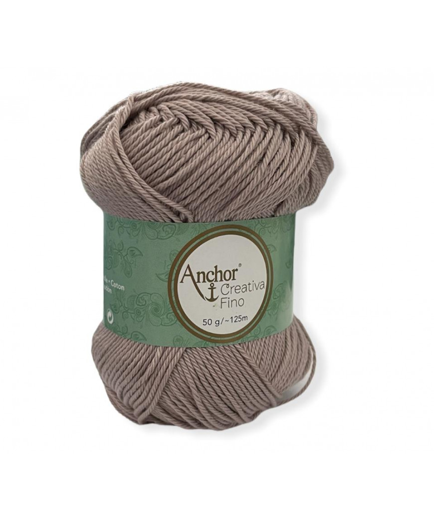 Gomitolo Cotone Anchor Creativa Fino 100%cotone 50gr, metallo n°406