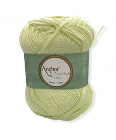 Gomitolo Cotone Anchor Creativa Fino 100%cotone 50gr, verde n°3206