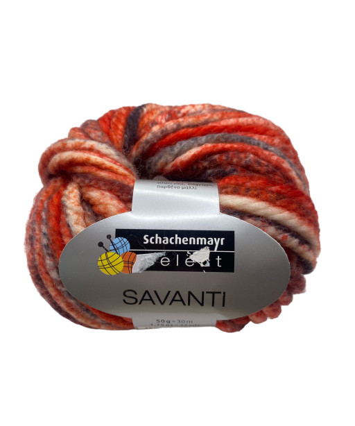 Filato "Savanti" 50gr,30mt Ferri Consigliato n°12 - Mix Rosso n°4801