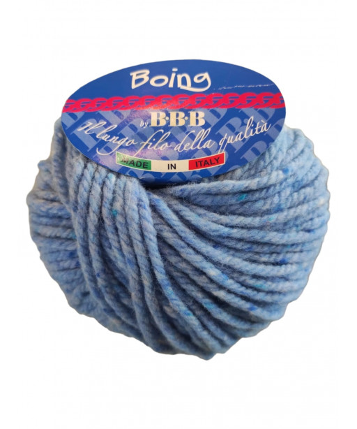 Filato lana Boing 50gr mt110-80Lana-20Poliamide Colore Azzurro Mix n° 5