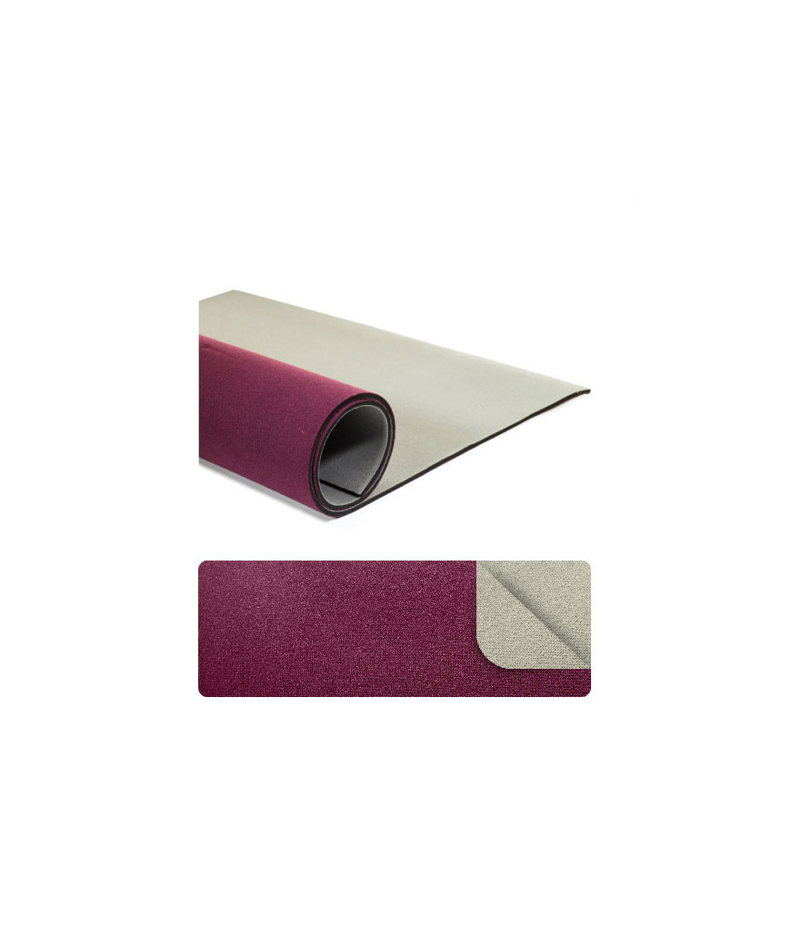 Foglio di Neoprene misura cm. 45x65 e spessore 3 mm circa, bicolore Grigio/Bordeaux n°15