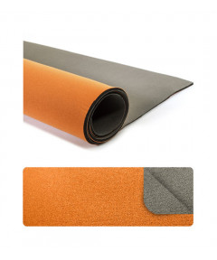 Foglio di Neoprene misura cm. 45x65 e spessore 3 mm circa, bicolore Grigio/Arancio n°4