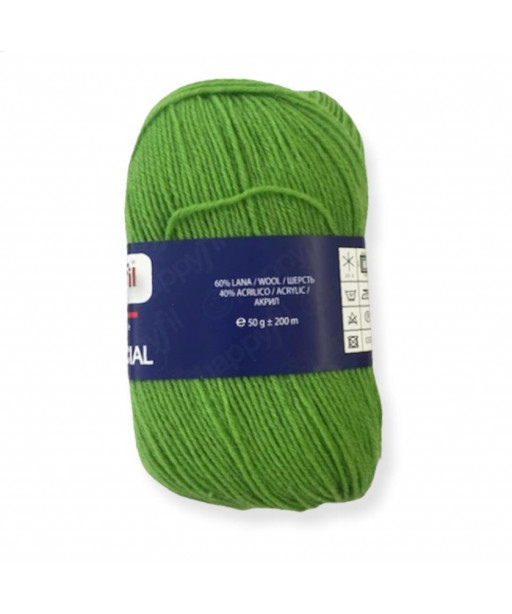 Filato HAPPY SPECIAL 60%lana - 40% acrilico VERDE MELA COL N°501