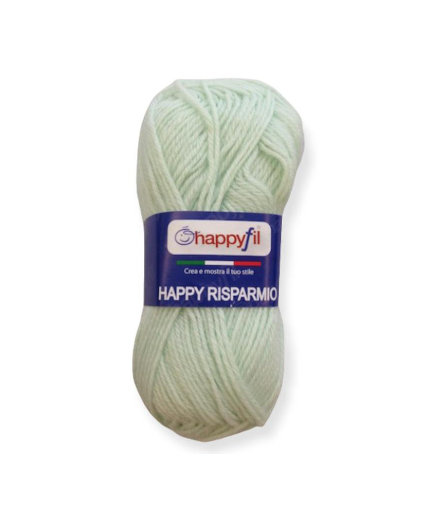 Filato Happy Risparmio 50 Gr-125mt Colore Verde Chiaro  n° 565
