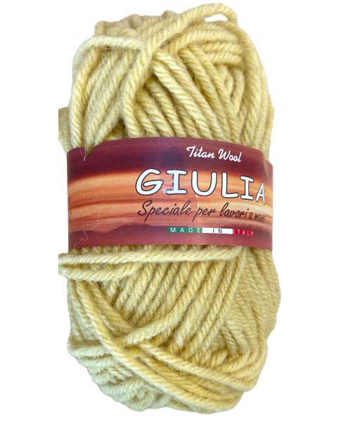 Gomitooi di lana Giulia 50 gr 100 mt 100% Lana Col Giallo Grano