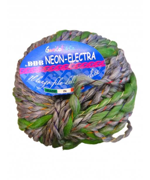 Lana Neon Electra BBB Colore Verde Mix n°48-Gr50