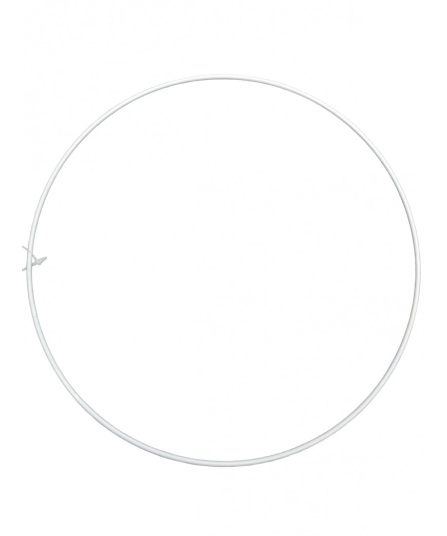 Cerchio in metallo per ricamo Bianco e acchiappasogni Diametro cm 12