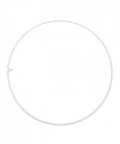Cerchio in metallo per ricamo Bianco e acchiappasogni Diametro cm 35