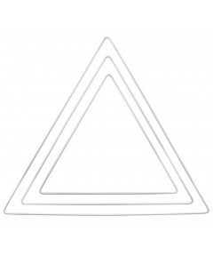 Triangolo in metallo per ricamo Bianco e acchiappasogni Diametro cm 30