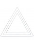 Triangolo in metallo per ricamo Bianco e acchiappasogni Diametro cm 30