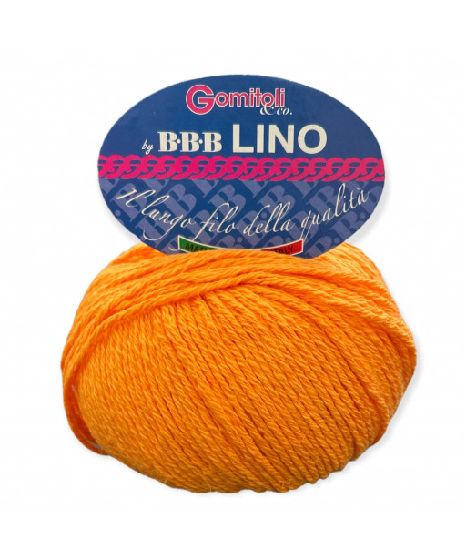 Gomitolo cotone Lino 50gr, giallo caldo° 8