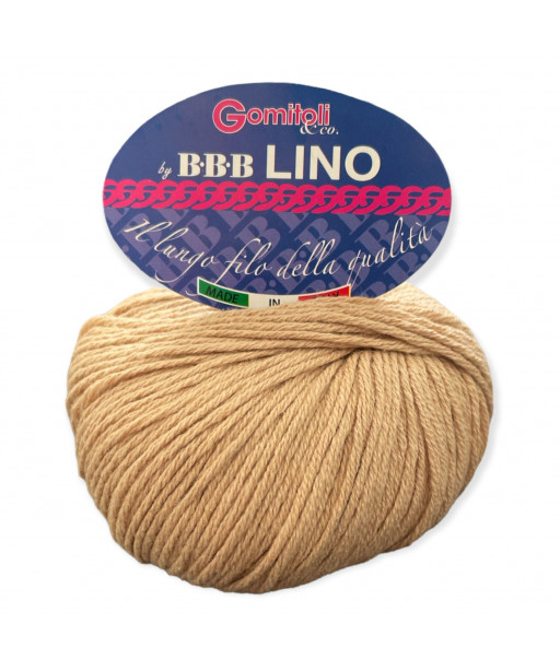 Gomitolo cotone Lino 50gr, beige n° 153