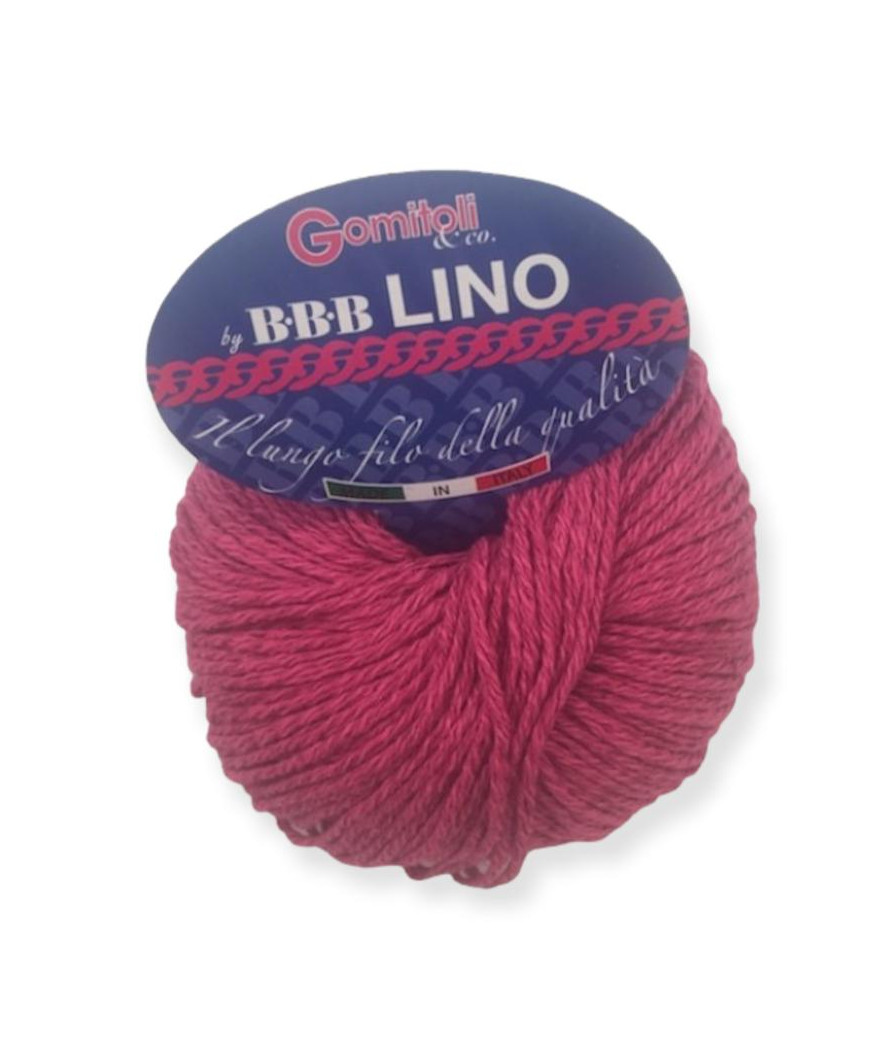 Gomitolo cotone Lino 50gr, fuxia n° 2