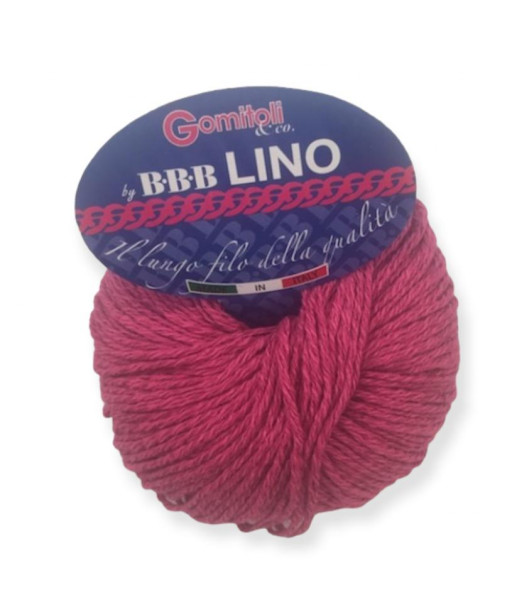 Gomitolo cotone Lino 50gr, fuxia n° 2