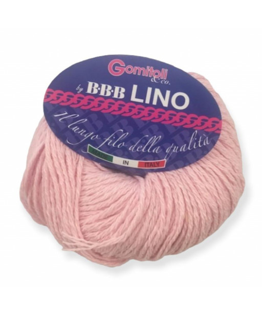 Gomitolo cotone Lino 50gr, rosa n° 24