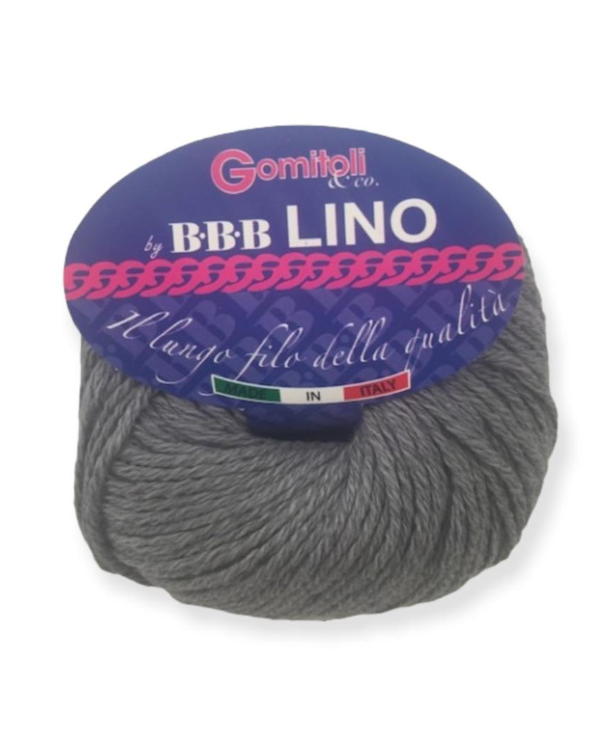 Gomitolo cotone Lino 50gr, grigio n° 302