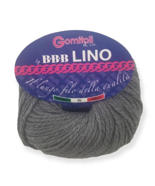 Gomitolo cotone Lino 50gr, grigio n° 302