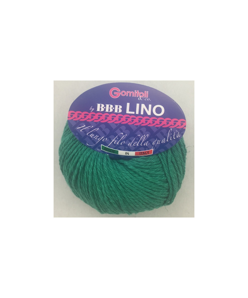 Gomitolo cotone Lino 50gr, smeraldo n° 616