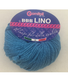 Gomitolo cotone Lino 50gr, turchese n° 64