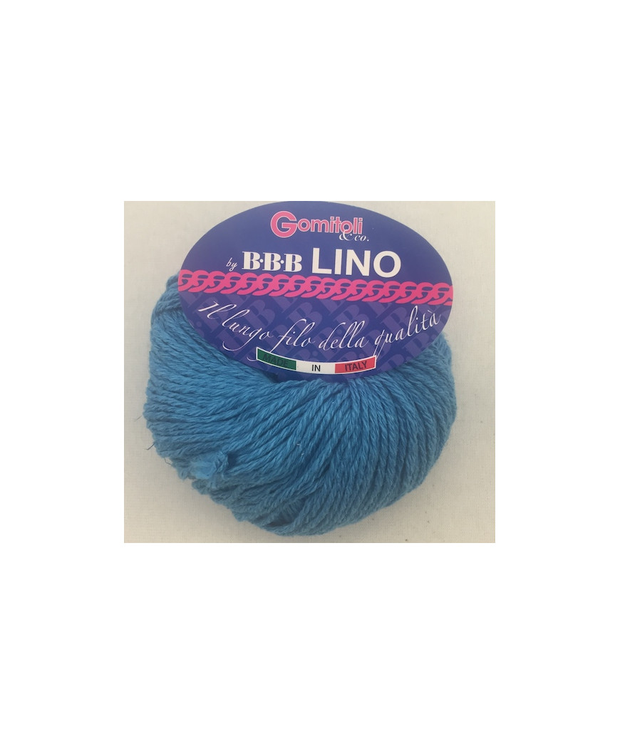 Gomitolo cotone Lino 50gr, turchese n° 64