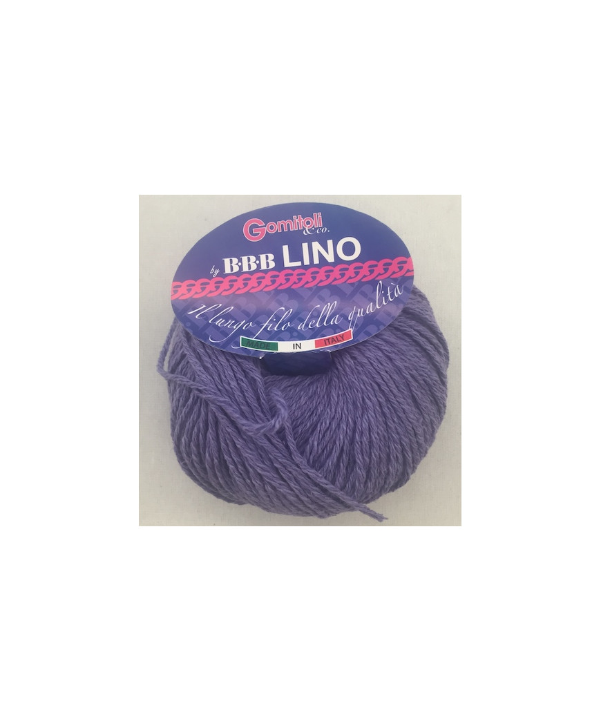 Gomitolo cotone Lino 50gr, viola n° 92