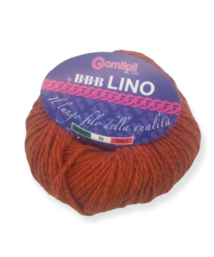 Gomitolo cotone Lino 50gr, coccio n° 9932