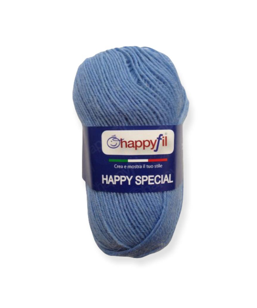 Filato HAPPY SPECIAL 60%lana - 40% acrilico CELESTE COL N°643