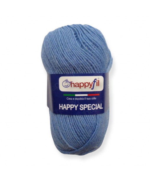 Filato HAPPY SPECIAL 60%lana - 40% acrilico CELESTE COL N°643