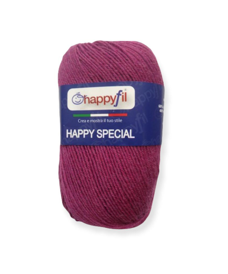 Filato HAPPY SPECIAL 60%lana - 40% acrilico CICLAMINO COL N°649