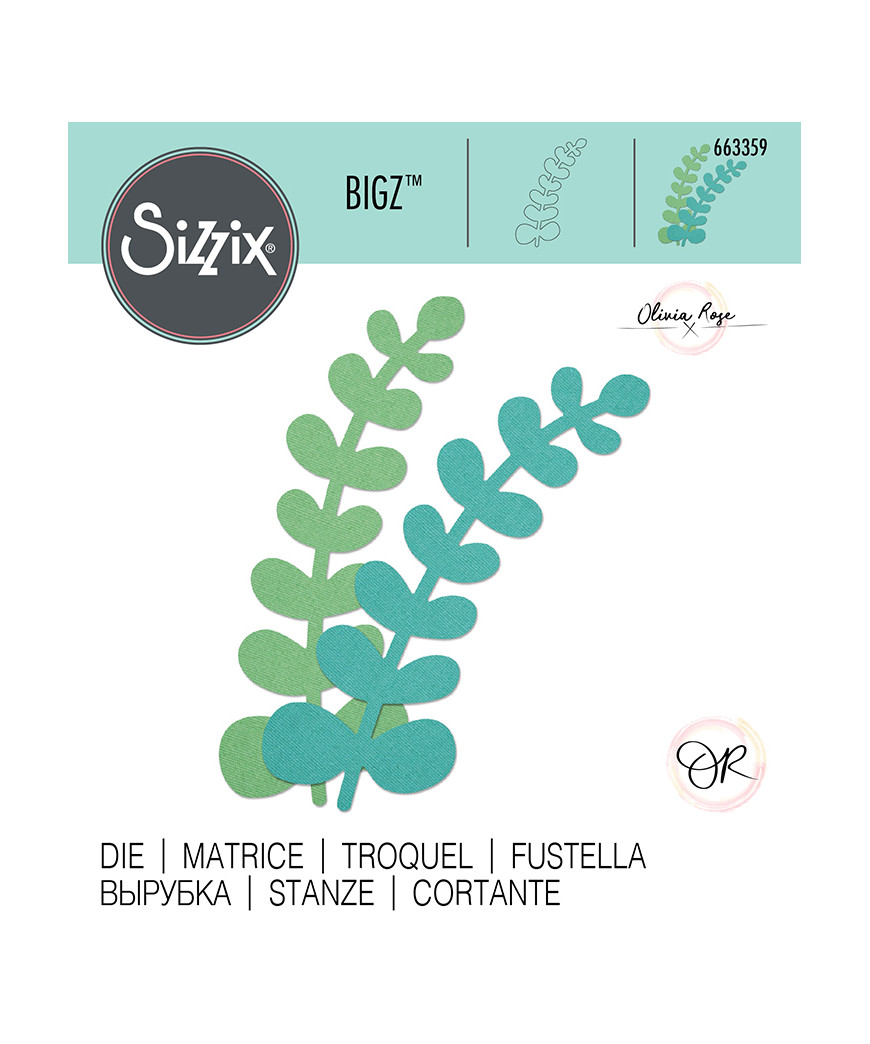 Fustella Per Big Shot Sizzix Bigz Foglia Eucalipto