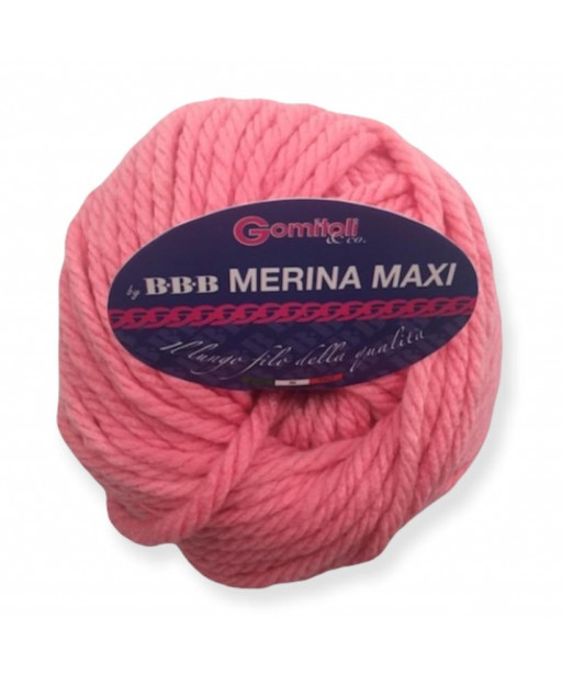 Filato Gomitolo Merina Maxi 100gr 60mt Ferri consigliati n° 10-12-Colore Fuxia