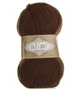 Filato Lana Alpaca Royal Alize100gr Mt 250mt Colore Marrone n°687