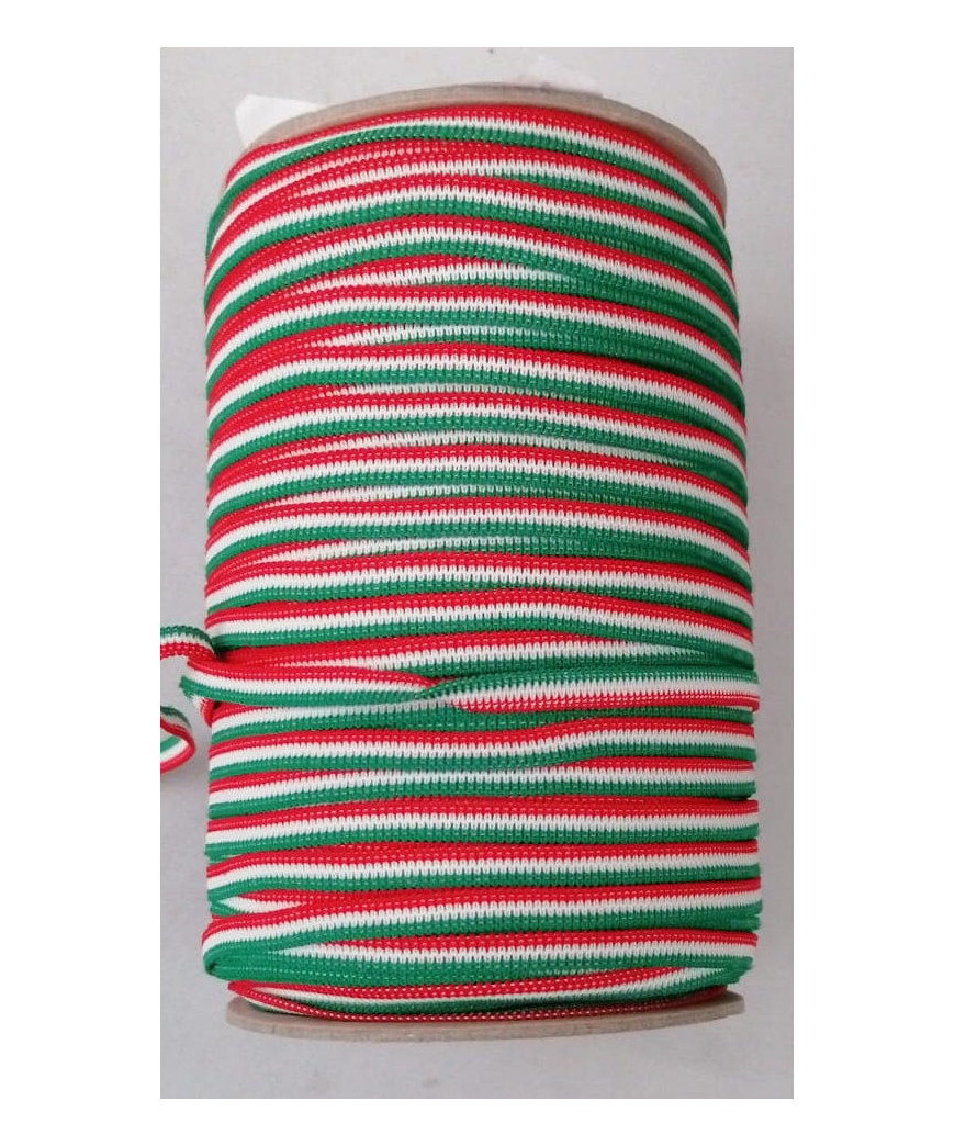 Elastico Crochet Piattina mm 7 Metri 150 Bandiera Italiana