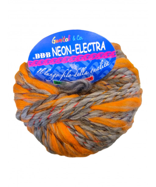 Lana Neon Electra BBB Colore Arancio Mix n°48-Gr50