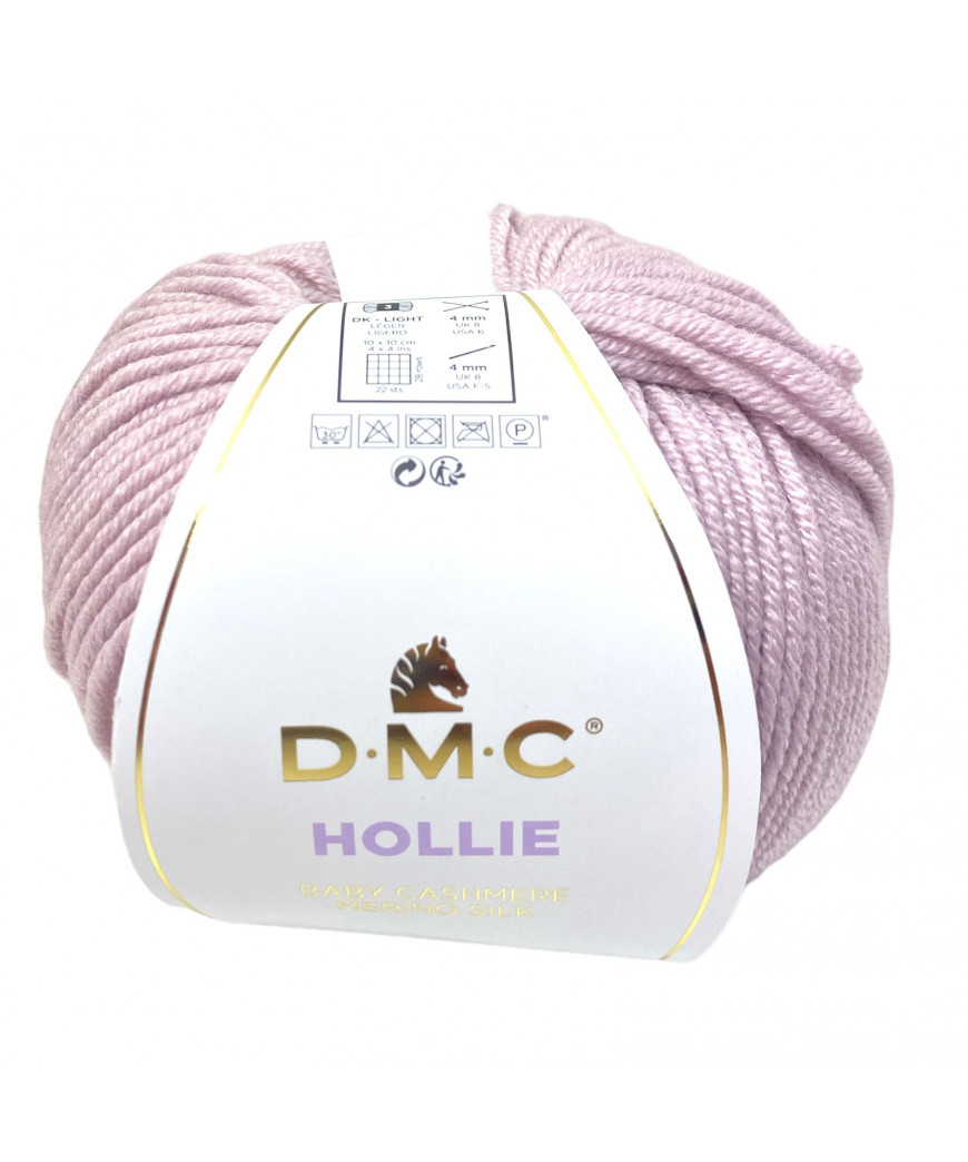 Filato Hollie Baby Cashmere merino Silk 50gr-116mt Colore Lilla Chiaro n° 346 Ferri consigliati n°4