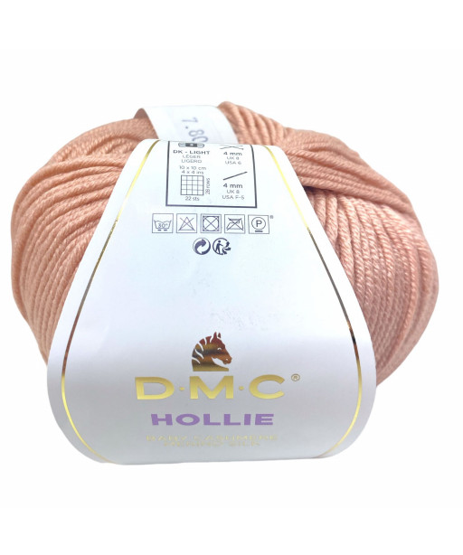 Filato Hollie Baby Cashmere merino Silk 50gr-116mt Colore Rosa Cipria n° 676 Ferri consigliati n°4