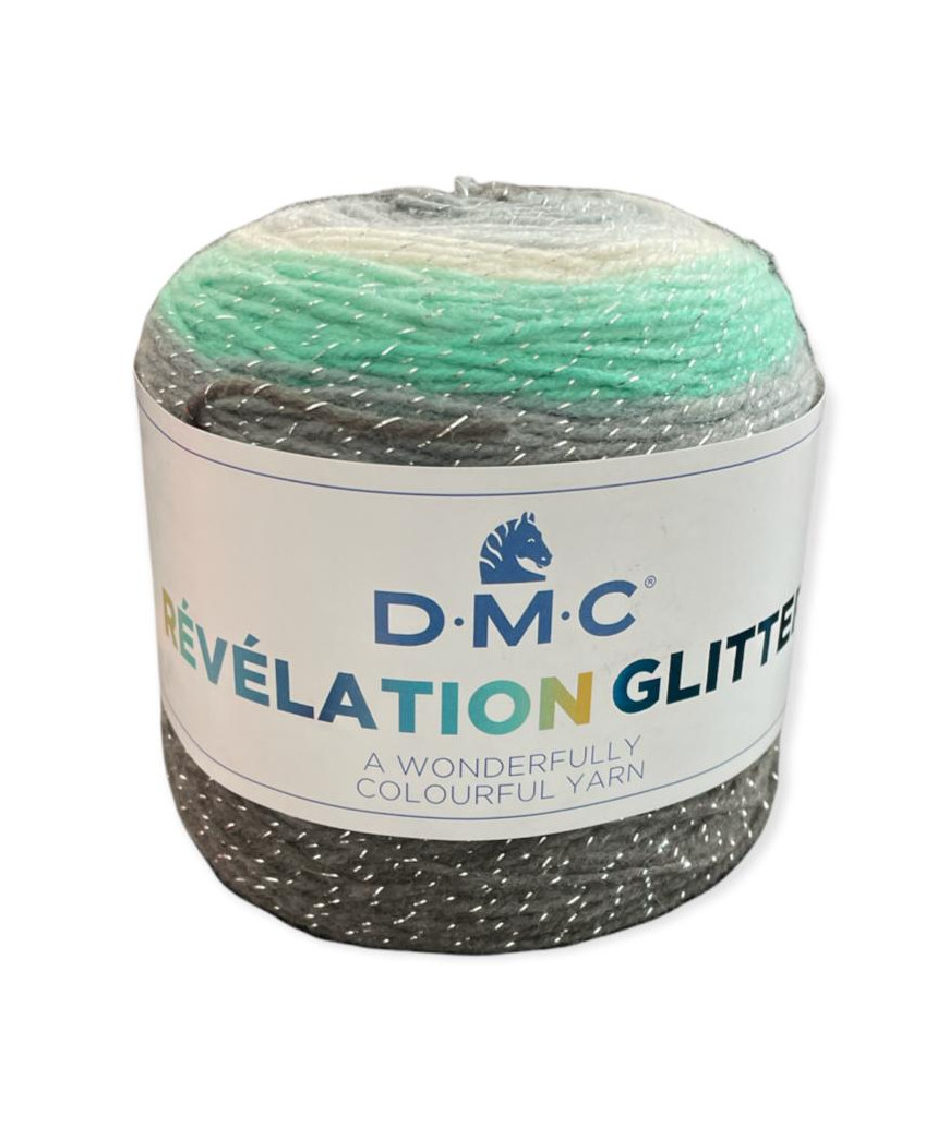 Lana DMC Révélation Glitter con Lamè Argento 520mt arcobaleno N°505