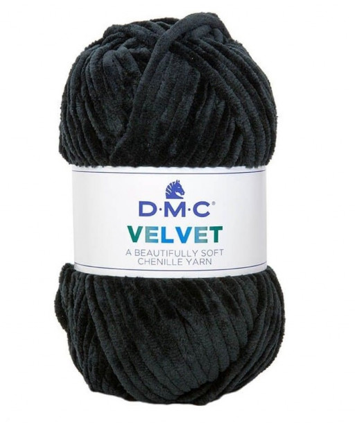 Gomitoli lana Velvet 10gr, nero n°010