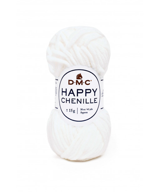 DMC HAPPY CHENILLE 25g 38Mt Col Bianco n°20