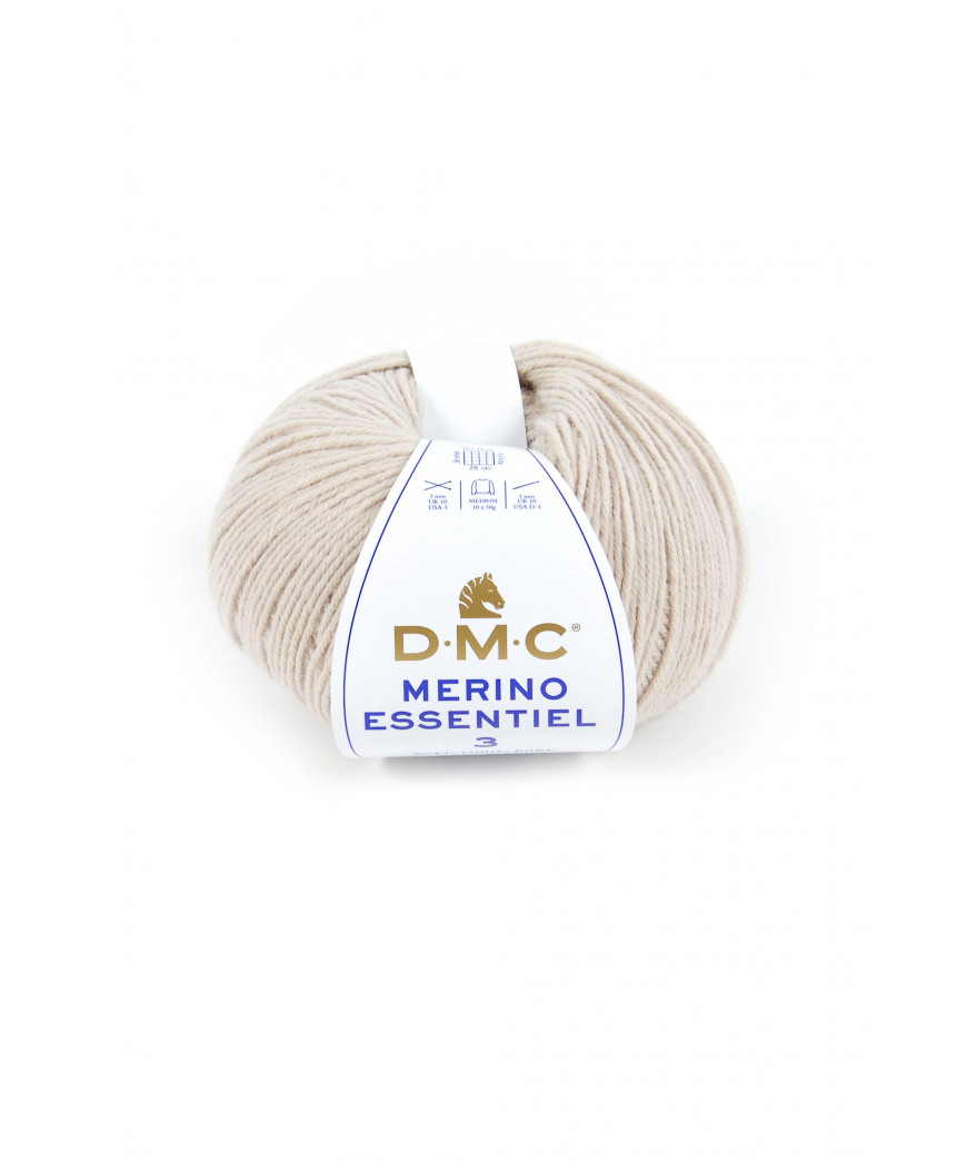 Gomitolo lana DMC merino essentiel 3 50g, beige n°951