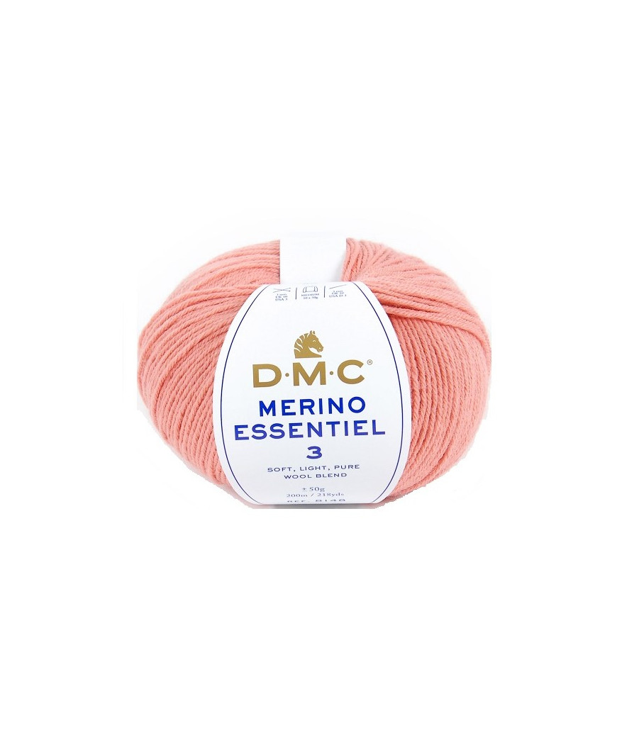 Gomitolo lana DMC merino essentiel 3 50g, Rosa Scuro n°956