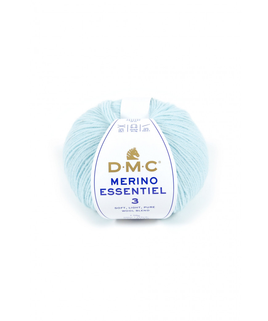 Gomitolo lana DMC merino essentiel 3 50g, Acqua n°963