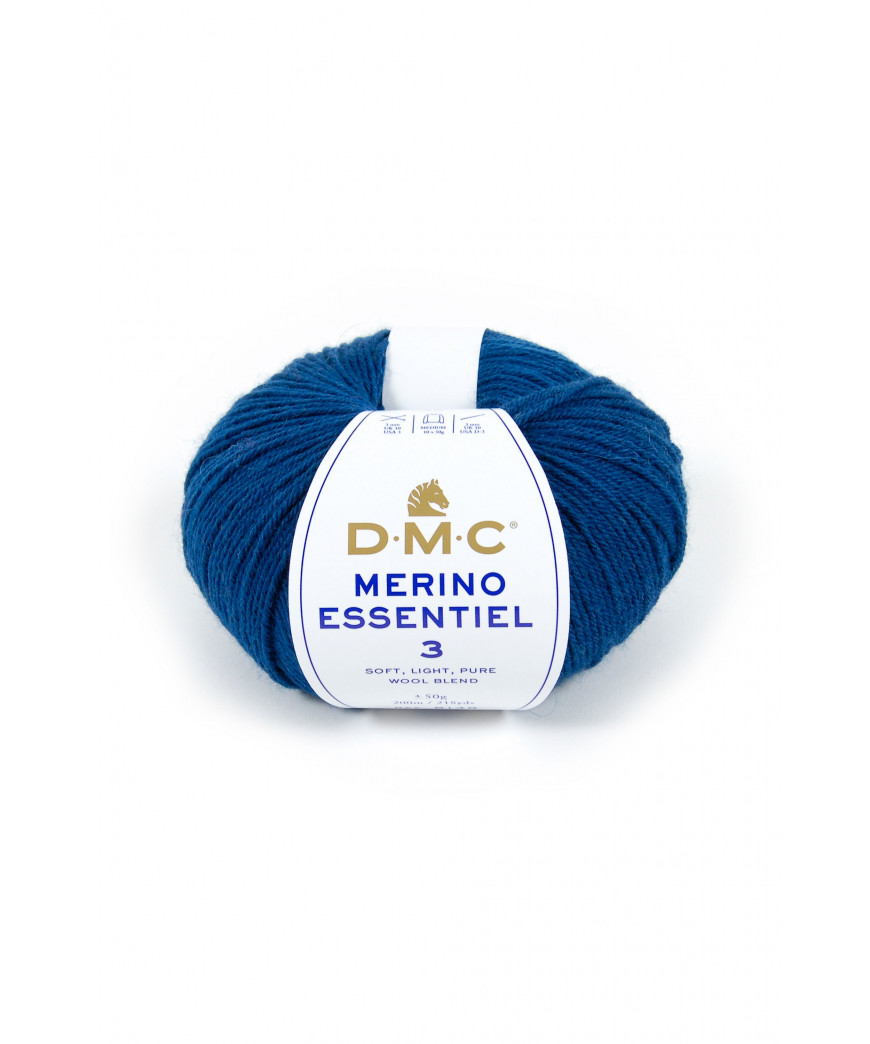 Gomitolo lana DMC merino essentiel 3 50g, navy n°965