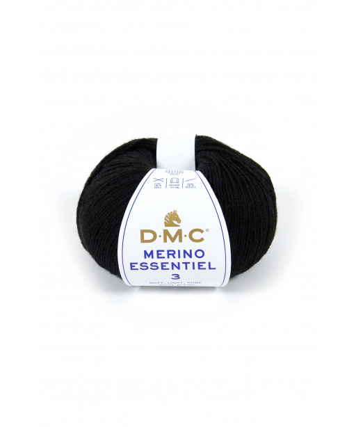 Gomitolo lana DMC merino essentiel 3 50g, nero n°973