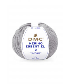 Gomitolo lana DMC merino essentiel 3 50g,Grigio Chiaro n°985