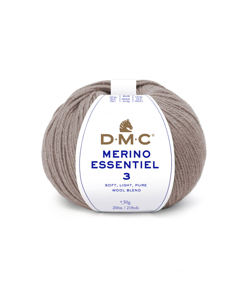 Gomitolo lana DMC merino essentiel 3 50g, Beige n°986